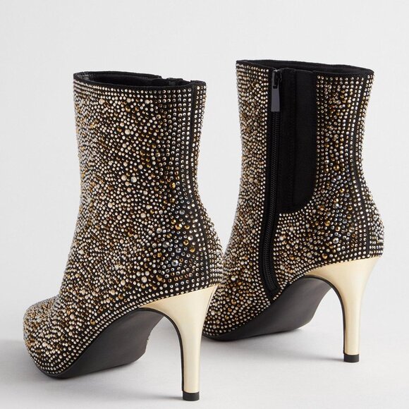 Torrid Embellished Pointed Toe Stiletto Bootie Sz 8.5 WW - Picture 6 of 12